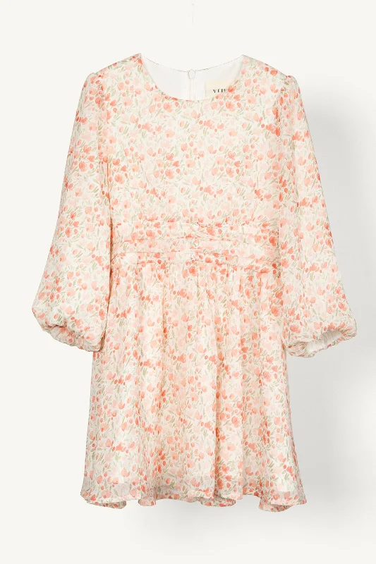 Randa Rouched Dress - Rose Floral (Girls)