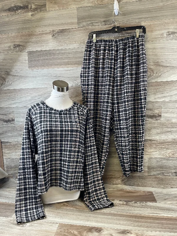 Pants Set 2pc By Cmf In Checkered Pattern, Size: Xl