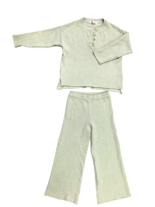 Pants Set 2pc By Free People In Tan Green, Size: Xs