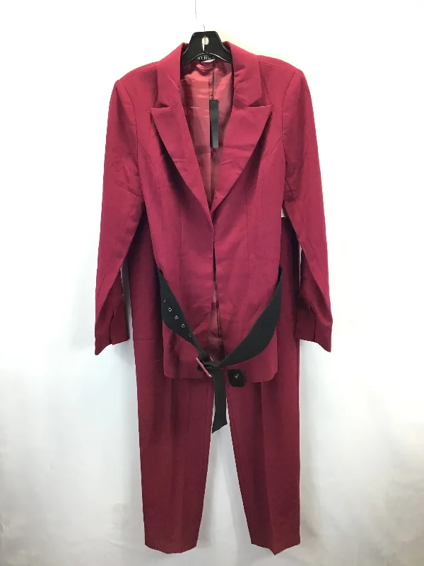 Pants Suit 2pc By Venus In Red, Size: 6