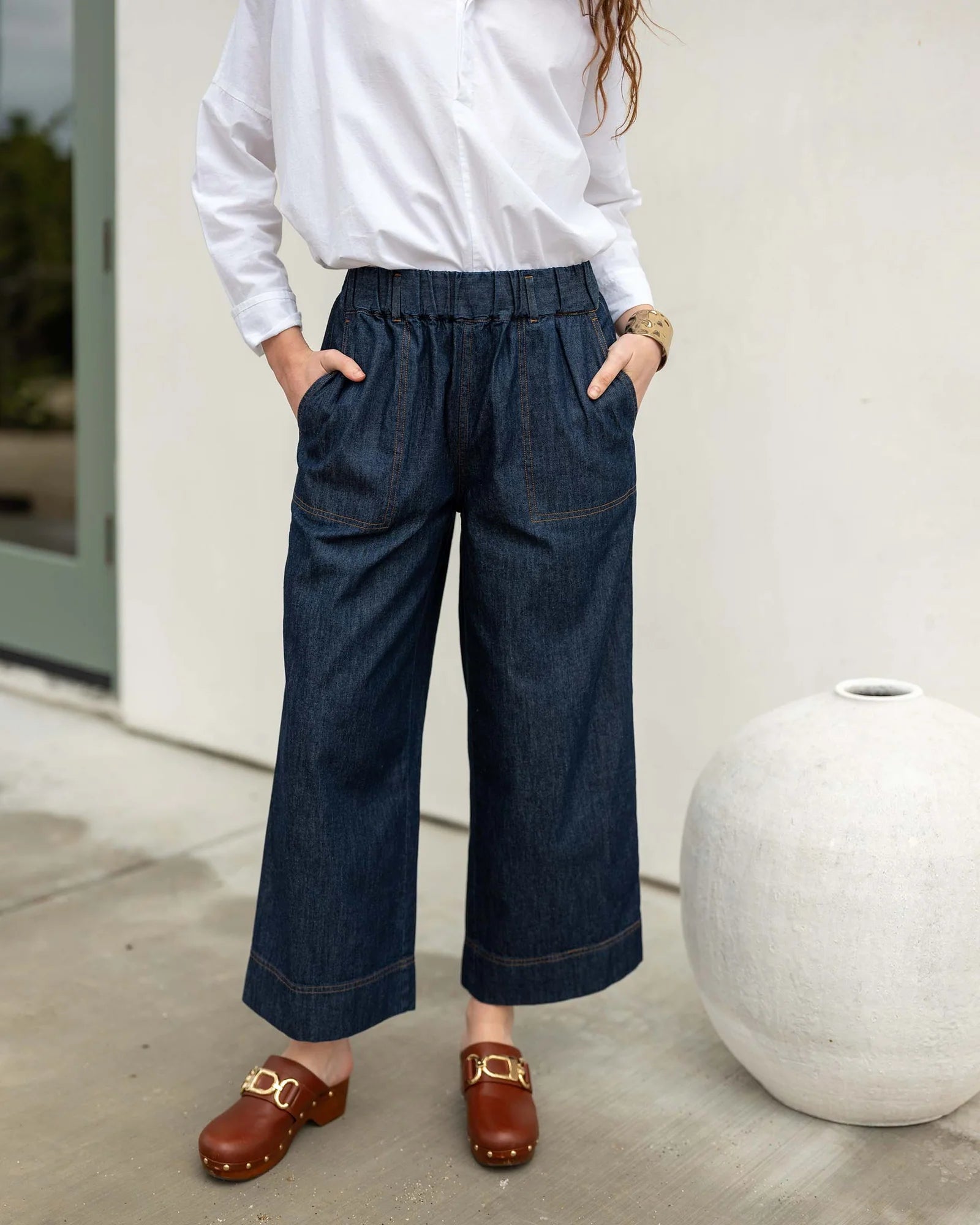 Sammie Pant in Rinsed Chambray